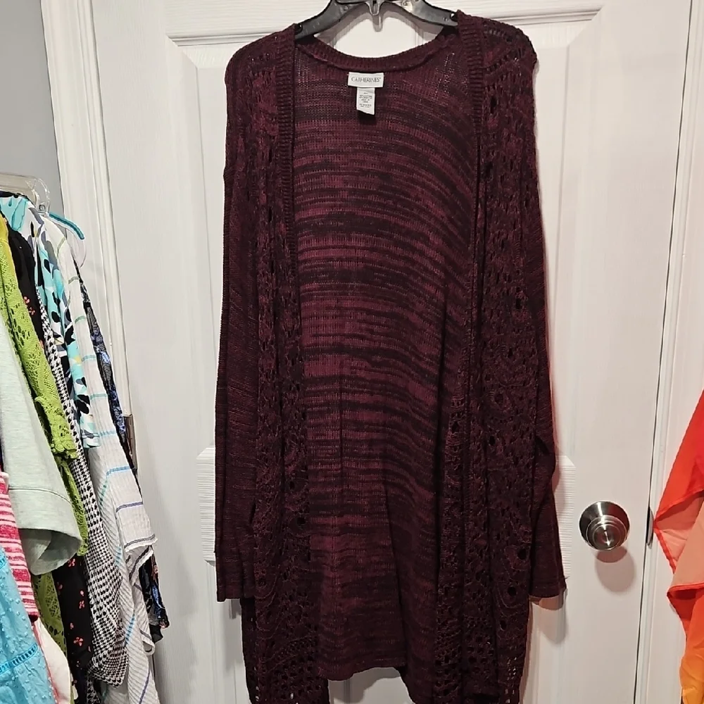 Burgundy Knit Cardigan